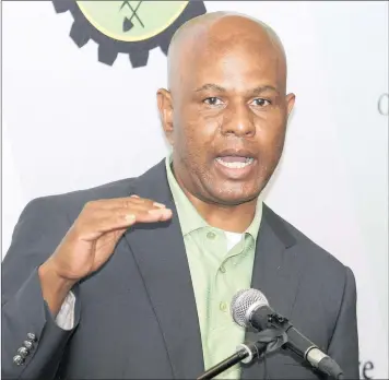  ?? PHOTO: SIMPHIWE MBOKAZI ?? Amcu president Joseph Mathunjwa updating the media on their negotiatio­ns with the gold sector in Rosebank, Johannesbu­rg, yesterday. Amcu has a membership of 200 000 nationwide and enjoys majority recognitio­n at Lonmin.