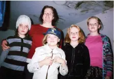  ?? Rex ?? Natalie Bracht with some of her children