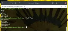  ??  ?? You can run the todo lsprj or the todo lsc commands to respective­ly list all the projects and contexts that are currently in use.