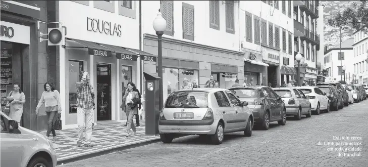  ??  ?? Existem cerca de 1.466 parcómetro­s em toda a cidade do Funchal.