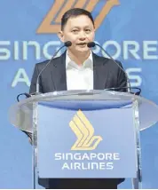  ??  ?? Singapore Airlines chief executive officer Goh Choon Phong