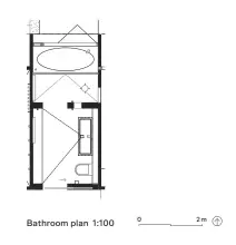  ??  ?? Bathroom plan 1:100