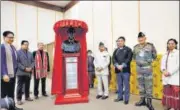  ?? PHOTO: CMO-ARUNACHAL PRADESH By Order Sd/dated:- ?? Union minister Kiren Rijiju and CDS General Bipin Rawat, along with other dignitarie­s, at the foundation stone laying ceremony of the memorial honouring Major Ralengnao Khathing at Tawang on Sunday.