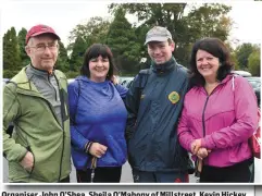  ?? Photo by Michelle Cooper Galvin ?? Organiser John O’Shea, Sheila O’Mahony of Millstreet, Kevin Hickey Millstreet and Frances Healy of Killarney on the annual Old Kenmare Road walk in aid of Multiple Sclerosis.