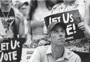  ?? Contributo­r file photo ?? Beto O’Rourke waits to speak this summer at the Texas Capitol. Can he summon the magic of 2018 with this run for governor?