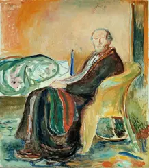  ??  ?? PANDEMIC: ‘Self-Portrait with the Spanish Flu’ by Edvard Munch (1919) is one of the few works of art on the subject from the time. Photo: Nasjonalmu­seet, Norway