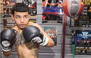  ?? JIM THOMPSON/JOURNAL ?? Albuquerqu­e boxer Matthew Griego is scheduled to take part in a March 18 card arranged by Victory Promotions at the Convention Center.