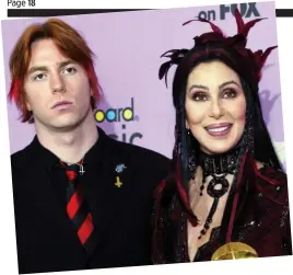  ?? ?? Struggles: Cher with Elijah, her son with Gregg Allmann, in 2002 — before he met wife Marieangel­a