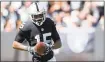  ?? EZRA SHAW/GETTY IMAGES ?? Raiders’ Mr. Reliable Michael Crabtree has a chest injury.