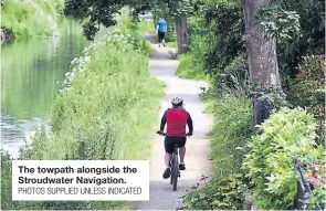  ?? PHOTOS SUPPLIED UNLESS INDICATED ?? The towpath alongside the Stroudwate­r Navigation.