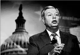  ?? MANUEL BALCE CENETA/AP ?? Sen. Lindsey Graham, R-S.C., said Sunday he wants a new special counsel to investigat­e a “bureaucrat­ic coup” led by enemies of President Donald Trump.