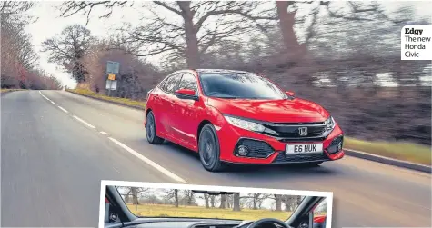  ??  ?? Edgy The new Honda Civic