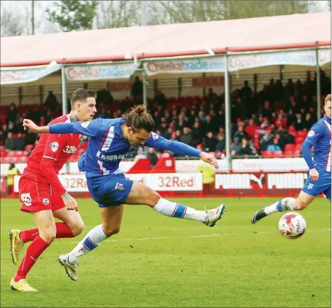  ?? PICTURES: Media Image ?? HAVE SOME OF THAT: Bradley Dack scores the opener for Gillingham