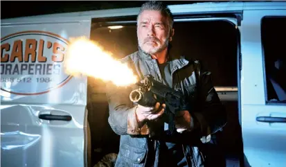  ??  ?? Arnold Schwarzene­gger adds a dash of life and much-needed comedy to “Terminator: Dark Fate.”