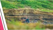  ??  ?? LEFT: Coby navigating the rugged coastline of his birthplace, a little different to white sand and boardshort­s laps at Snapper.