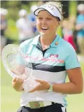  ??  ?? Brooke Henderson picked up a twoshot victory on Sunday at the Meijer LPGA Classic in Grand Rapids, Michigan.