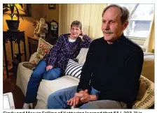  ?? BYRON STIRSMAN ?? Cindy and Marvin Frilling of Kettering learned that $54,203.21 is sitting in an unclaimed funds account in Columbus under the name of Minnie Frilling, Marvin’s late mother.