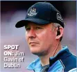  ??  ?? SPOT
ON: Jim Gavin of Dublin