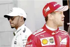  ??  ?? Arrepentid­o. El piloto de Ferrari, Sebastian Vettel, afirmó que nunca tuvo la intención de hacerle algún mal a Hamilton con la maniobra que hizo en Bakú.