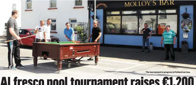  ??  ?? The tournament in progress in Fethard-on-Sea.