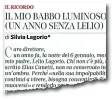  ??  ?? La lettera di Silvia Lagorio, pubblicata sul «Corriere Fiorentino» di domenica scorsa, in cui ricorda il padre, Lelio Lagorio, scomparso un anno fa