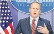  ?? FOTO: REUTERS ?? Sprecher Sean Spicer (45).