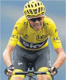  ?? FOTO: AFP ?? Gelb ist seine Farbe – seit Montag ist klar: Chris Froome kann das auch bei der Tour de France 2018 wieder beweisen.