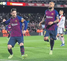  ?? FOTO: AP ?? Messi celebró con rabia el gol de penalti tras haber fallado uno ante el Valladolid