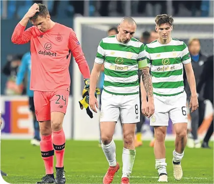  ??  ?? Celtic didn’t do themselves justice against Zenit, and they have to face a determined Dons side this afternoon