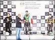  ??  ?? Kuwaiti motorcycli­st Fahd Al-Khalidwins the first place in Rotax Max.