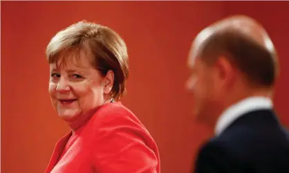  ??  ?? ‘Angela Merkel has demonstrat­ed a peerless ability to adapt to changing circumstan­ces.’ Photograph: Reuters
