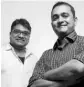  ?? ?? Co-founders Kallol Banerjee (left), Jaydeep Barman (CEO)