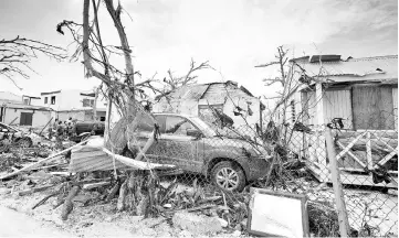  ??  ?? View of the aftermath of Hurricane Irma on Sint Maarten Dutch part of Saint Martin island in the Carribean. — Reuters photo