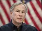  ?? JAY JANNER — AUSTIN AMERICAN-STATESMAN VIA AP ?? Texas Gov. Greg Abbott speaks about the winter storm during a press conference at the State Operations Center, Thursday in Austin, Texas.
