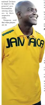  ??  ?? Reggae Boyz team manager Roy Simpson