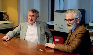  ??  ?? A confronto
Da sinistra, il dg Luciano Flor e il soprintend­ente Fabrizio Magani in un incontro su Pediatria a fine 2019