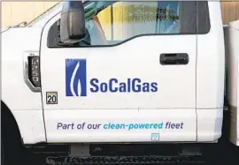  ?? Raul Roa Los Angeles Times ?? NATURAL GAS customers have seen their bills double or more in recent months. Above, a Southern California Gas Co. truck in Cypress.