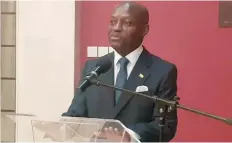  ?? DR ?? José Mário Vaz, Presidente da Guiné-Bissau, discursa no Palácio