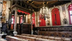  ?? AP ?? Interiors of the Spanish Schola Synagogue in Venice, northern Italy, are seen in this picture taken on June 1. The Spanish Schola, founded about 1580, but rebuilt in the first half of the 17th century, is the biggest of the Venetian synagogues. A new effort is underway to preserve its 16th century synagogues.