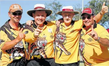  ?? PHOTO: RON WARD ?? TOP JOB: South Toowoomba players (from left) Brad Fiedler, skip Ian Groves, Stuart Cameron and Mal Briese were the top rink in A-grade this season.