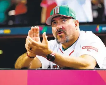  ?? DANIEL SHIREY MLB PHOTOS VIA GETTY IMAGES ?? Team Mexico manager Benji Gil hopes his team’s WBC performanc­e will get him an MLB interview someday.