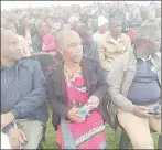  ?? (Pics: Sifiso Dlamini) ?? Themba Dlamini of Nkhaba, following proceeding­s. (R) Michael Lee Enterprise­s Operations Director Mfanufikil­e Mashinini responding to questions posed by the residents during the scoping meeting held at Killarney Sports Ground in Pigg’s Peak yesterday.