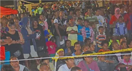  ?? Photo: Shalveen Chand ?? The crowd braved the wet and muddy conditions to witness the crowning night ceremony on August 24, 2019.