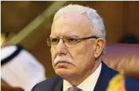  ?? (Mohamed Abd El Ghany/Reuters) ?? PA FOREIGN MINISTER Riyad al-Maliki: We must discuss a boycott of companies working in settlement­s.