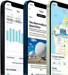  ??  ?? Wireless: The iPhone 12 can be charged on a magnetic pad