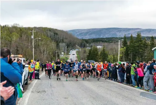  ??  ?? ABOVE Cape Breton Island, N.S.’s Cabot Trail Relay