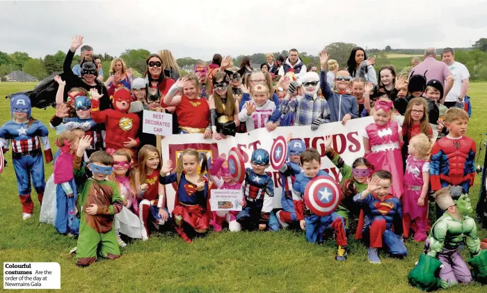  ??  ?? Colourful costumes Are the order of the day at Newmains Gala