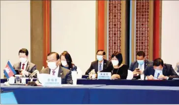  ?? FOREIGN MINISTRY ?? Minister of Foreign Affairs and Internatio­nal Cooperatio­n Prak Sokhonn during the sixth Mekong-Lancang Cooperatio­n Foreign Ministers’ Meeting in the southweste­rn Chinese city of Chongqing.