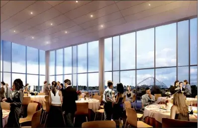  ??  ?? Artists’ renderings make the 500-seat ballroom that’s part of the proposed Robinson Center renovation look a lot like the Clinton Presidenti­al Center’s Great Hall. That’s no wonder: two of the firms involved in the project — Polk Stanley Wilcox...