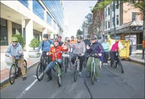  ?? Defining Studio / Contribute­d photo ?? Participan­ts stand ready for the Westville & Private Studios Weekend Bike Tour 2018.